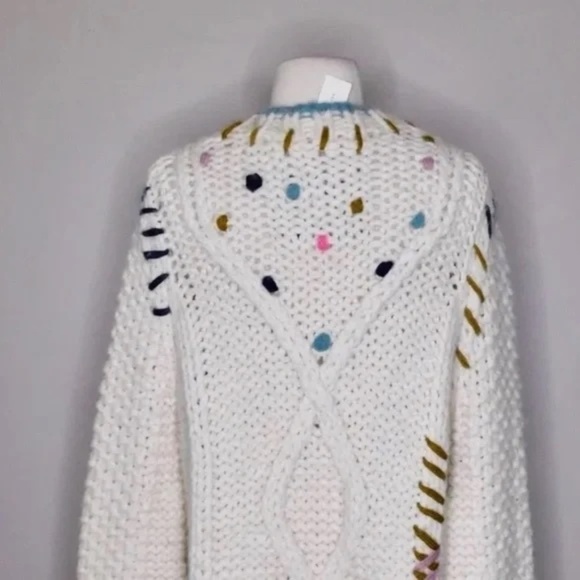 NWT!! ANTHROPOLOGIE Lima Handknit & Heartfelt Embroidered Cardigan Sweater XS/S - Picture 11 of 15